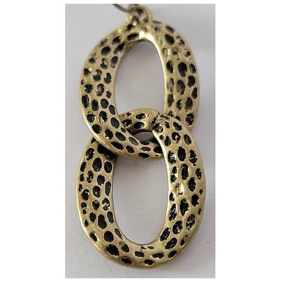 Vintage Avon Linked Oval Dangle Earrings - Picture 2 of 14